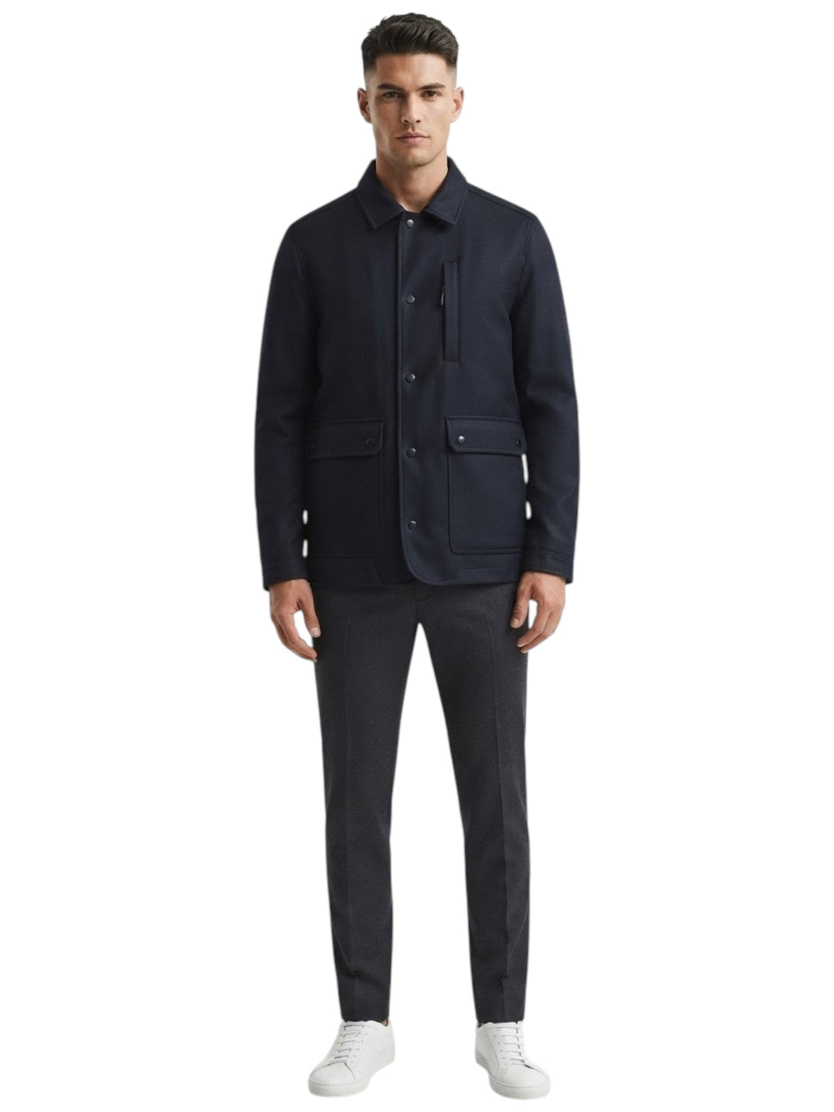 Image for Men's Plain Jacket,Navy