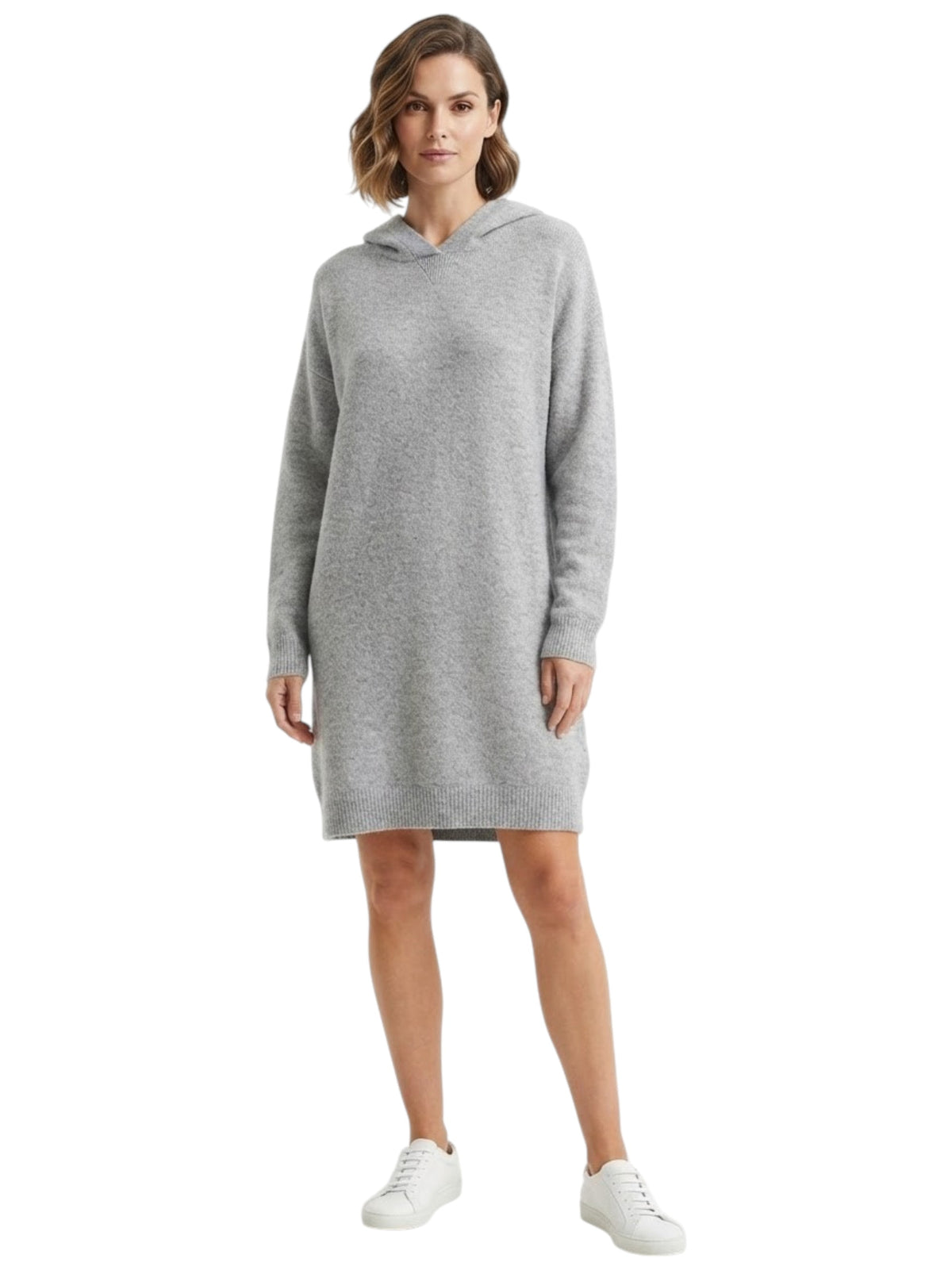 Image for Women's Plain Knitted Dress,Grey