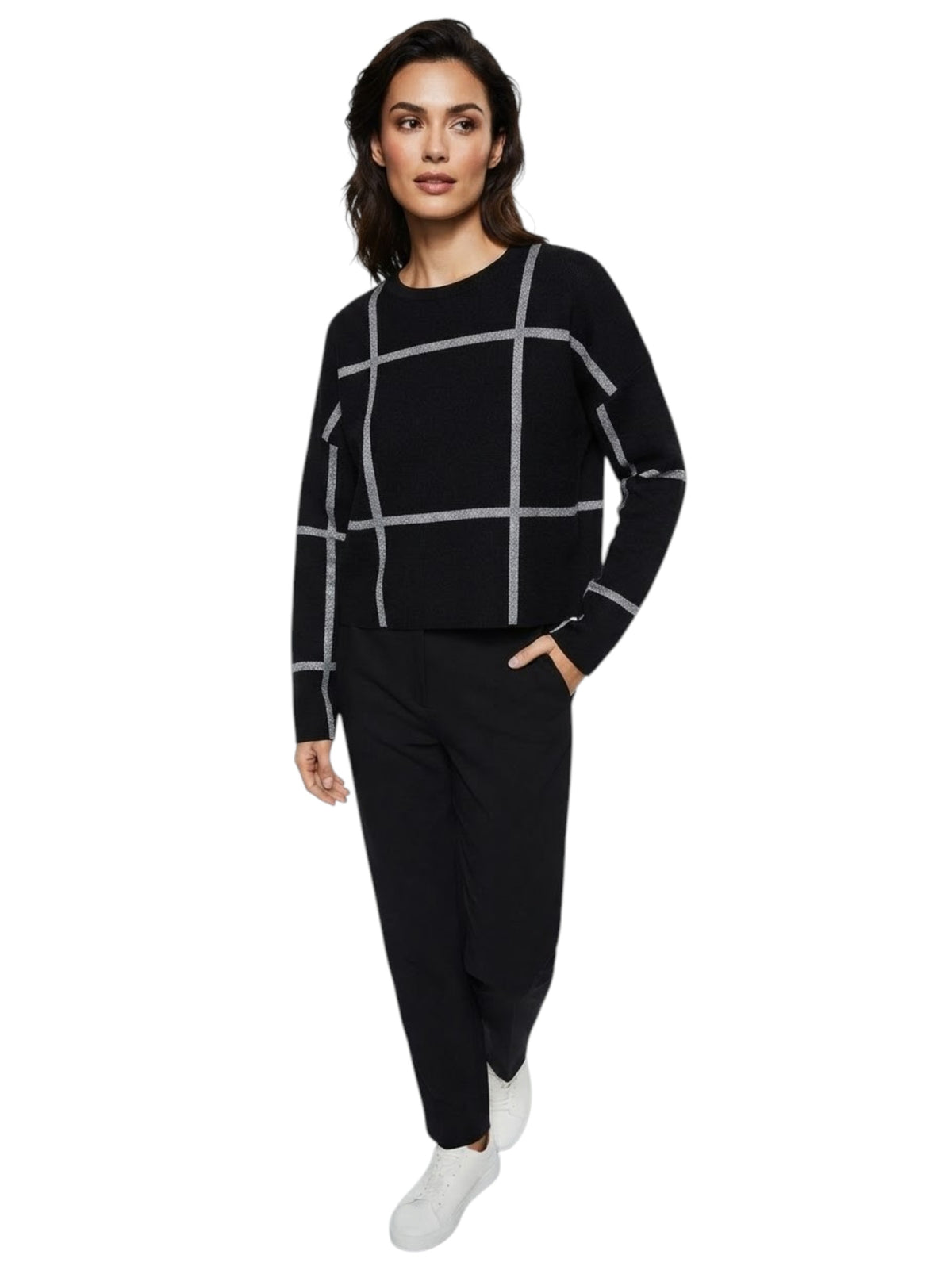 Image for Women's Patterned Top,Black