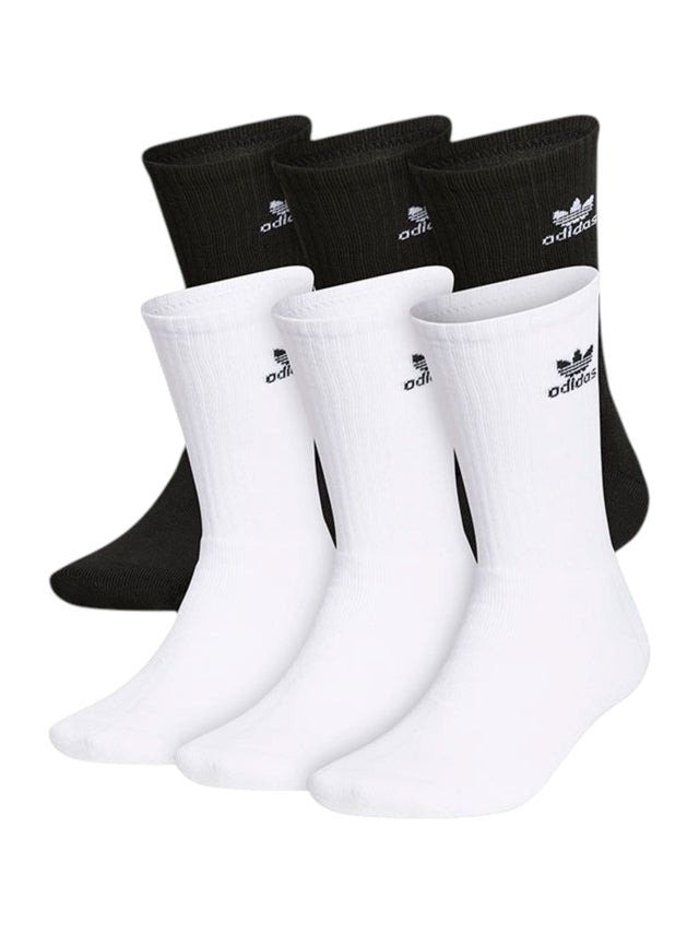 Image for Adidas Women's 6 Pcs Ribbed Kee-High Socks Set,Black/White