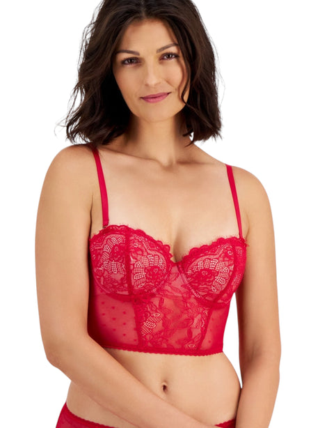 Image for Women's  Lace Bra Top,Red