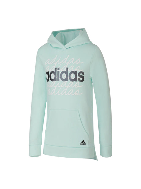 Image for Kids Girls Brand Logo Printed Hoodie,Aqua