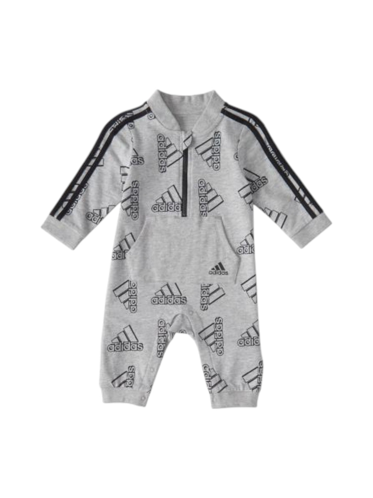 Image for Kids Boys Brand Logo Printed Jumpsuit,Grey/Black