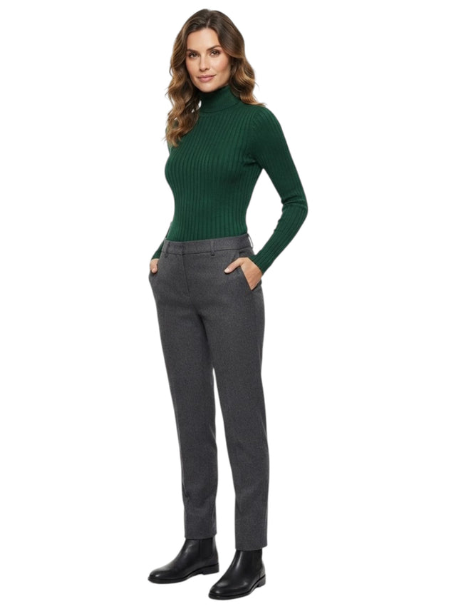 Image for Women's Ribbed Top,Olive Green