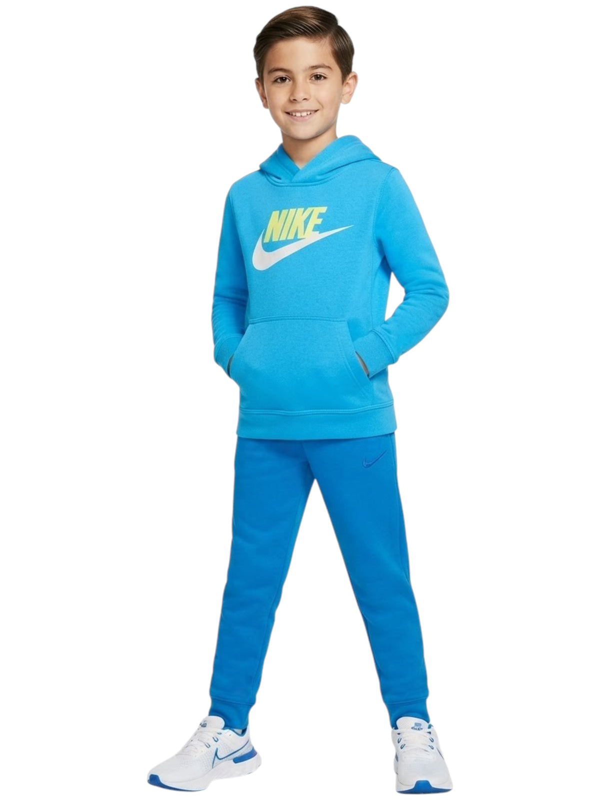 Image for Kids Boys Brand Logo Printed Hoodie,Light Blue