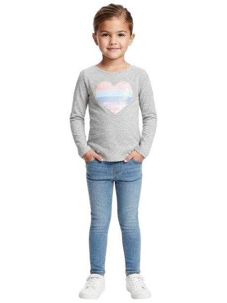 Image for Kids Girls Printed Top,Grey