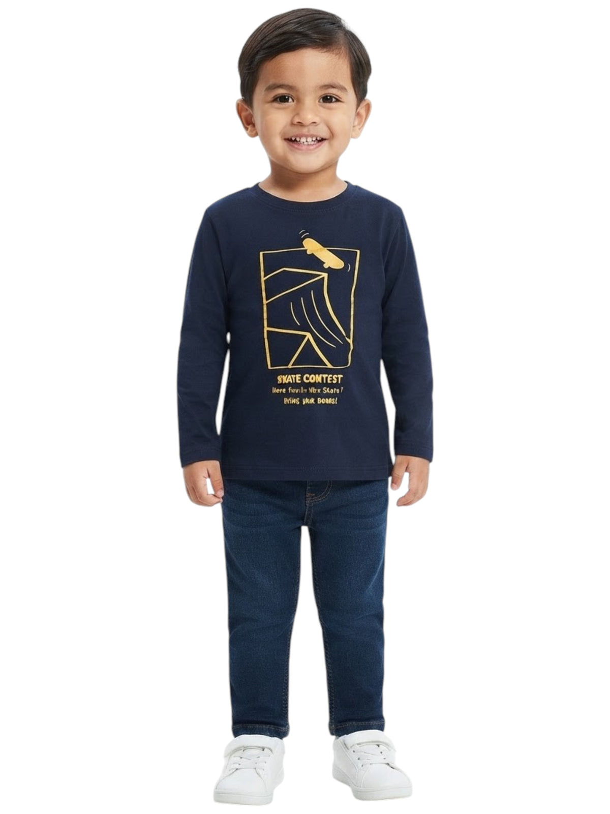 Image for Kids Boys Printed Top,Navy Blue