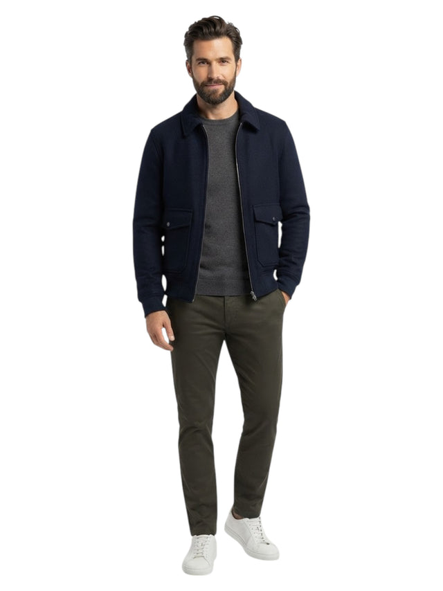 Image for Men's Plain Jacket,Navy Blue