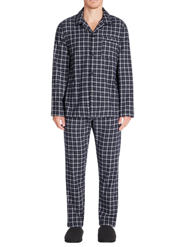 Image for Men's Plaid SleepWear Set,Navy Blue/White