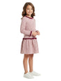 Image for Kids Girls Patterned Dress,Purple/White