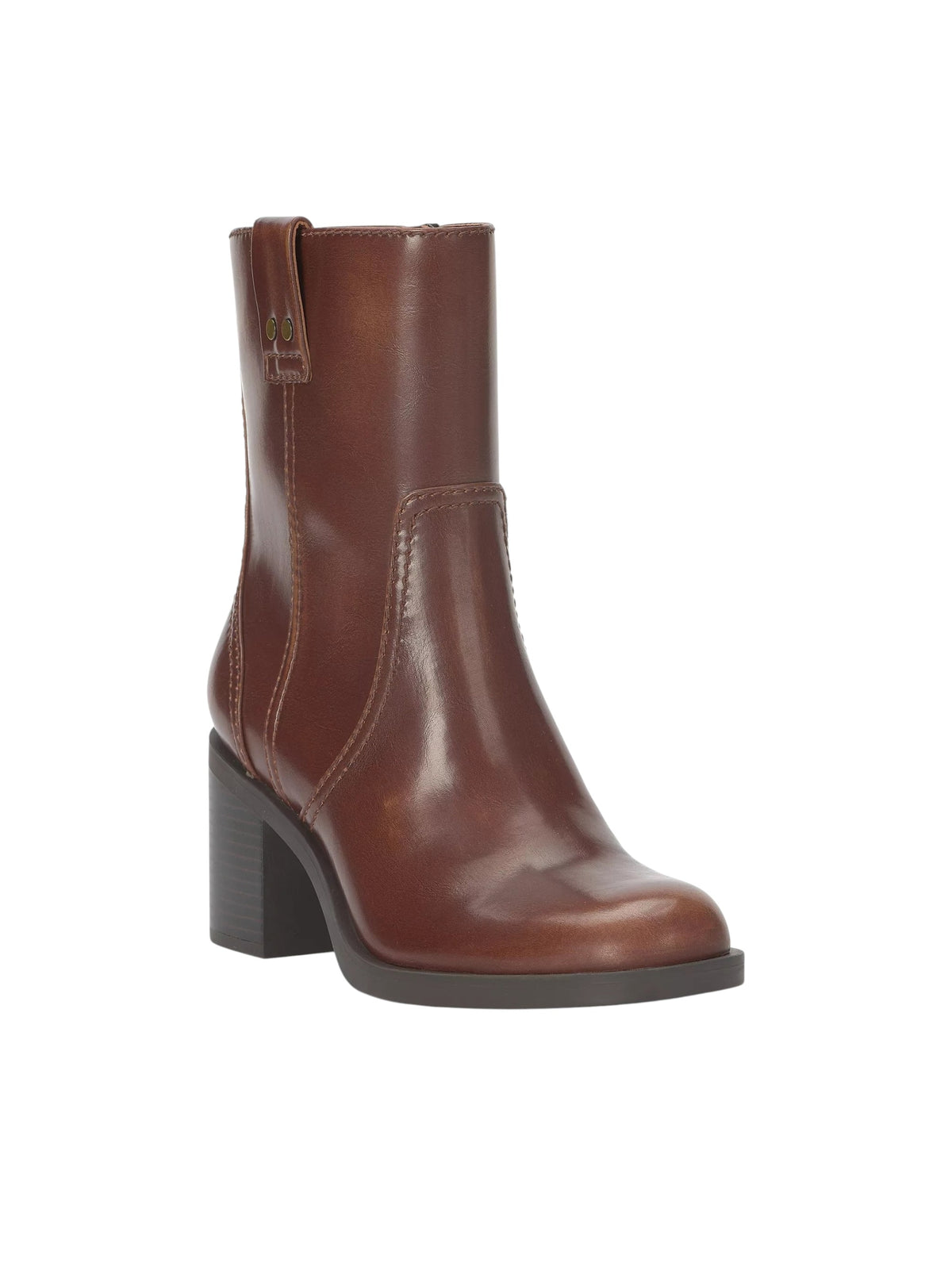 Image for Women's plain Leather Ankle Boots,Brown