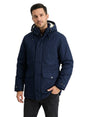 Image for Men's Textured Puffer Jacket,Navy Blue