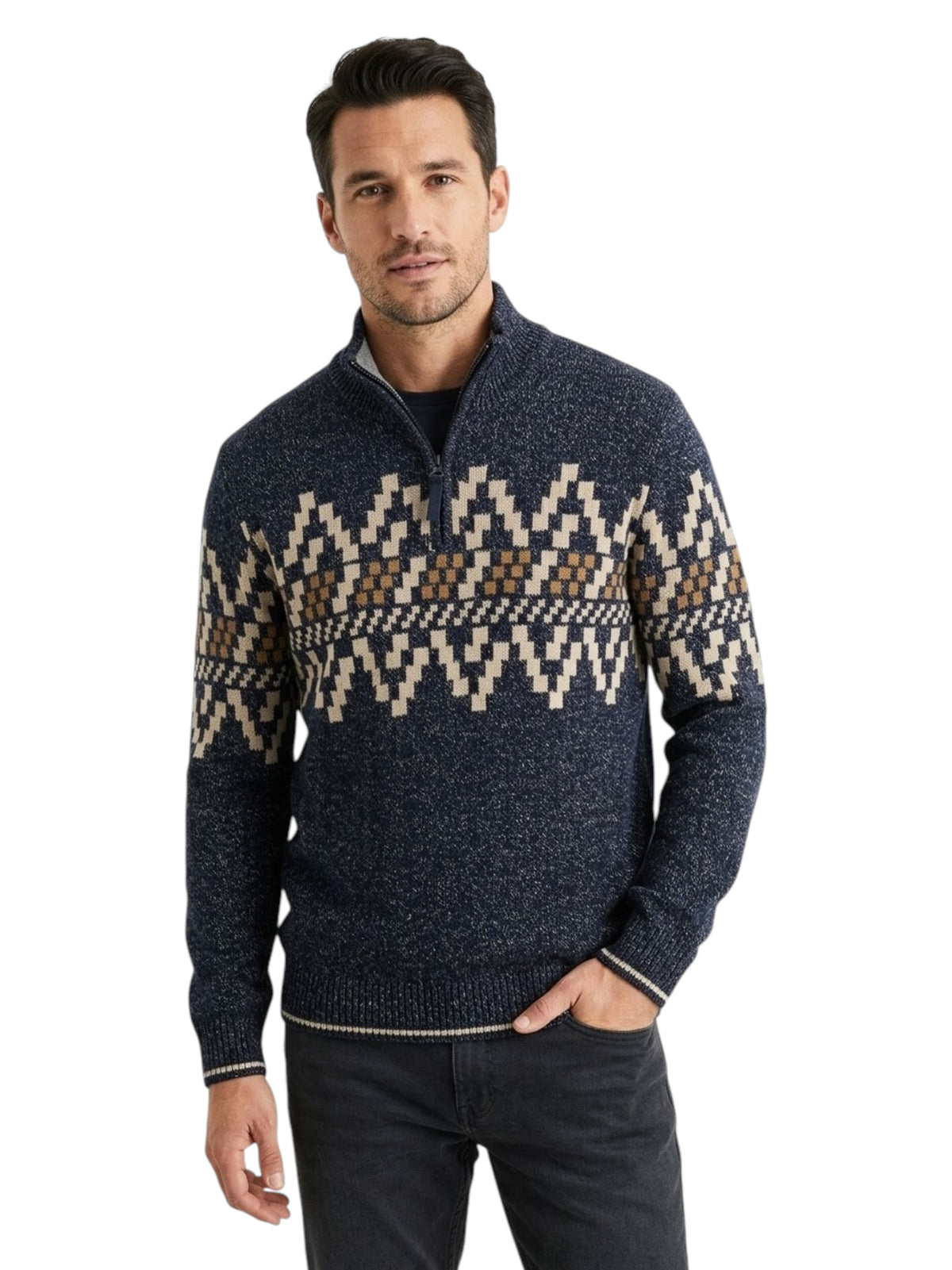 Image for Men's Printed Ribbed Top,Multi