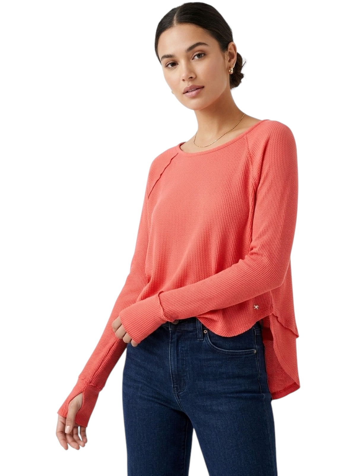 Image for Women's Plain Knit Top,Peachy Pink