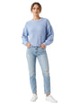 Image for Women's Ribbed Shiny Top,Light Blue