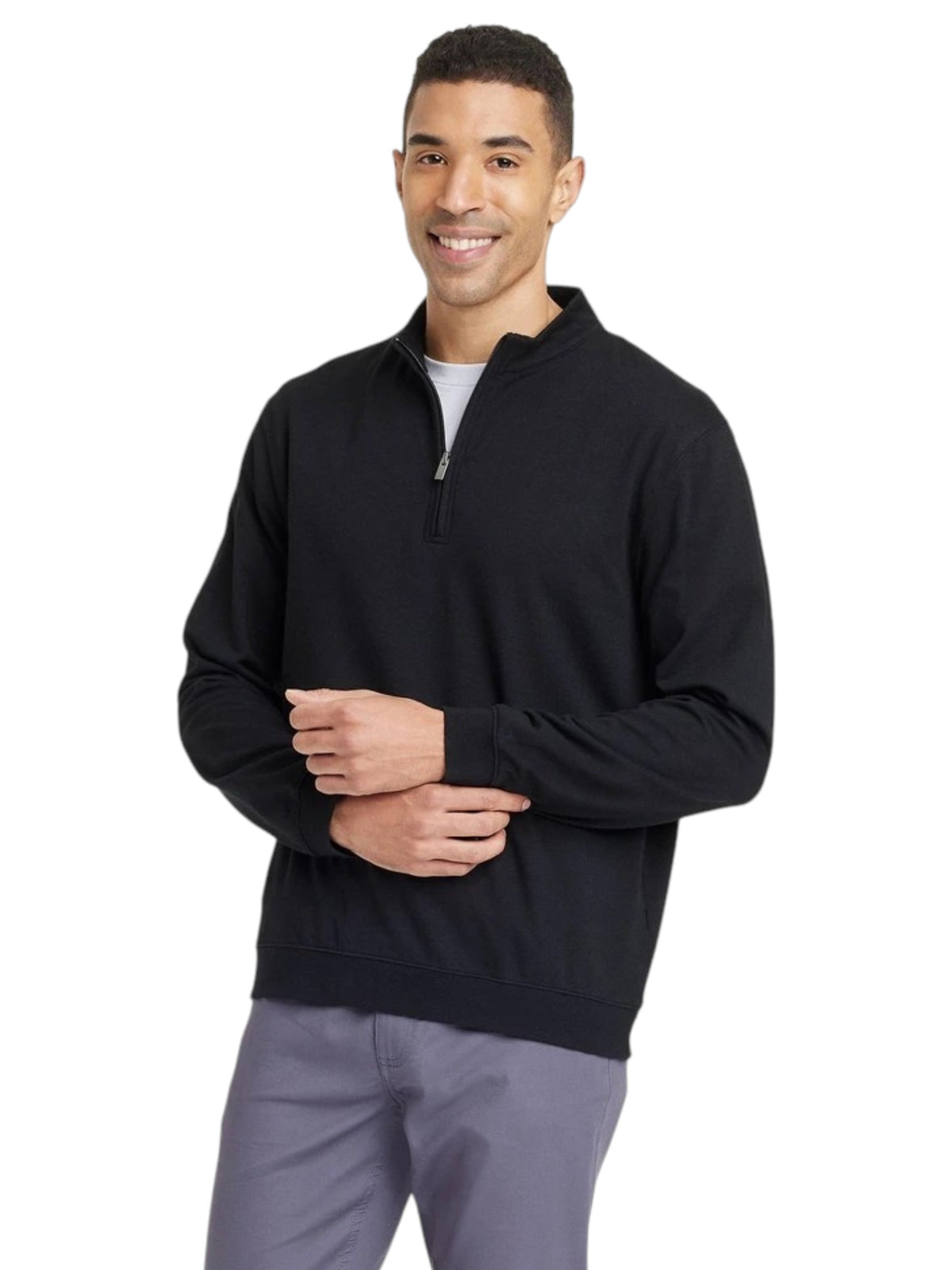 Image for Men's Plain Knit Top,Black