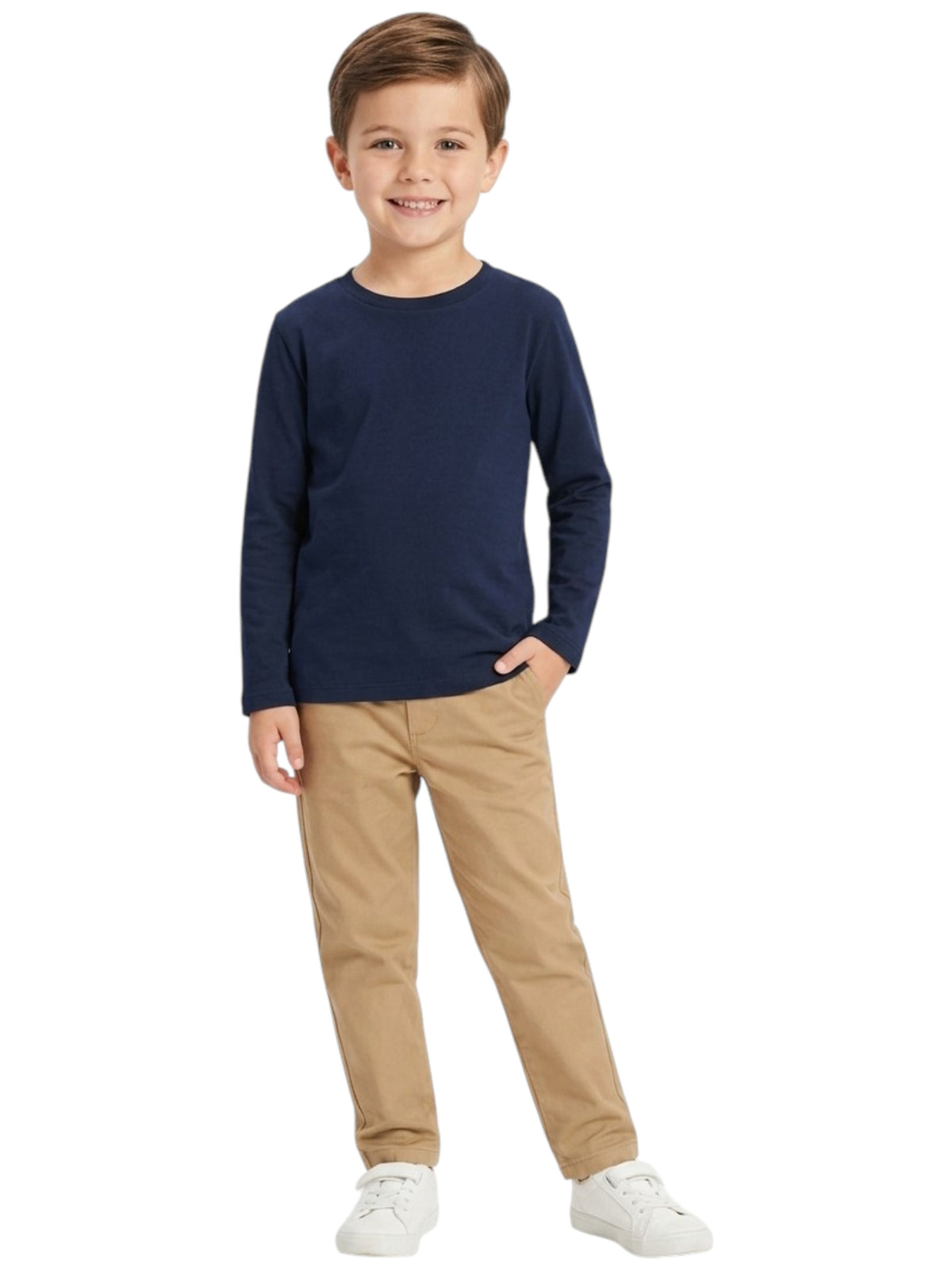 Image for Kids Boy's Plain Top,Navy Blue