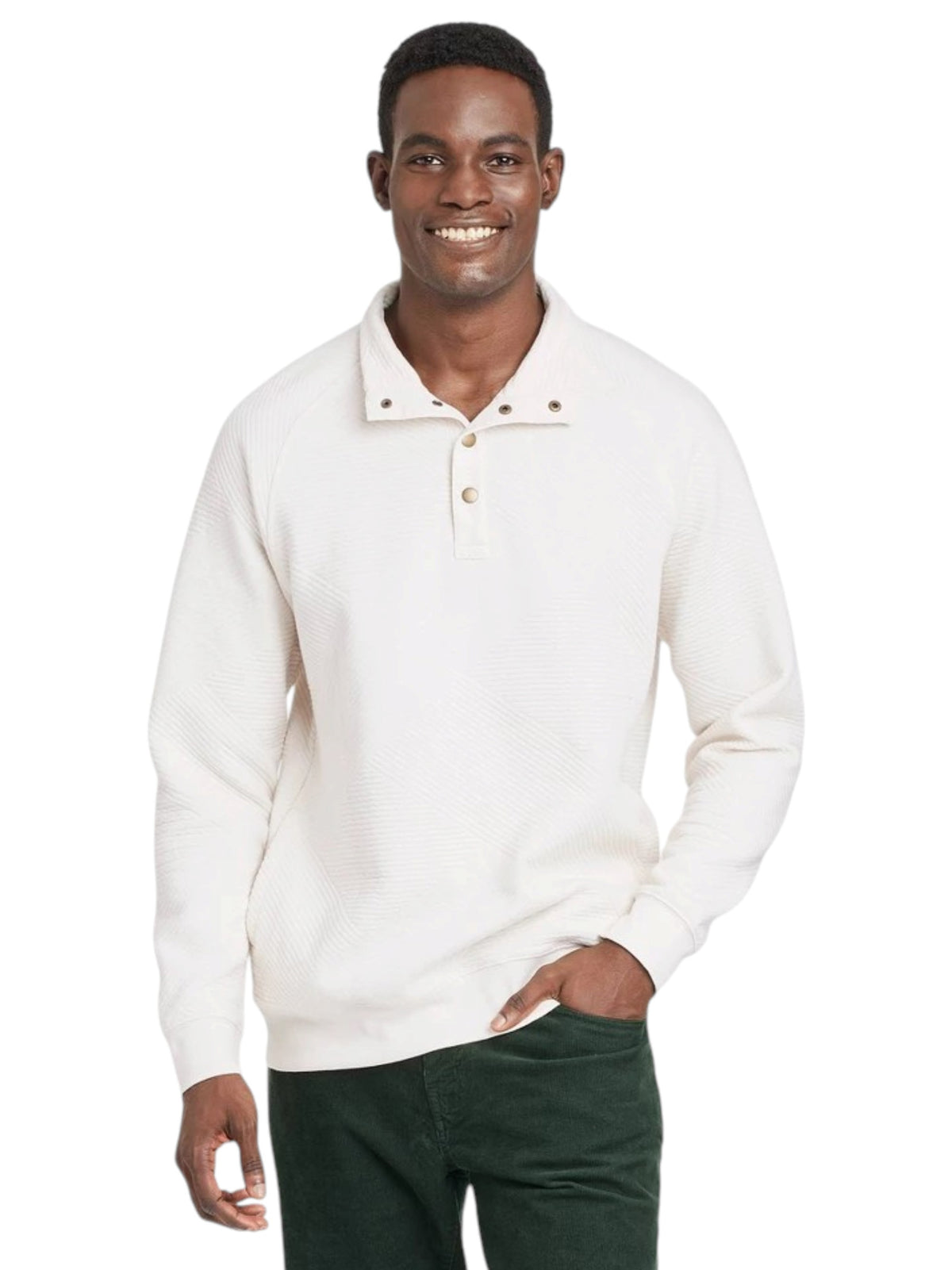Image for Men's Plain Knit Top,Off White