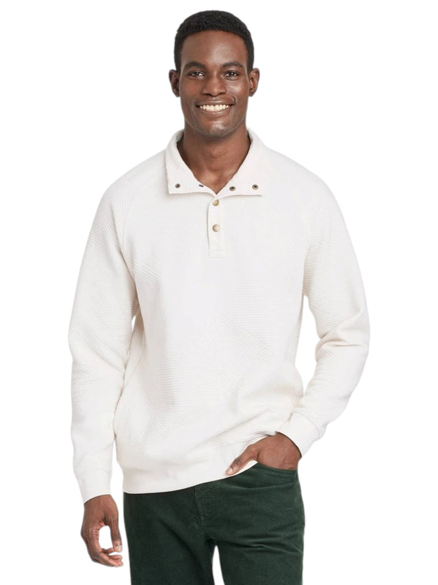 Image for Men's Plain Knit Top,Off White