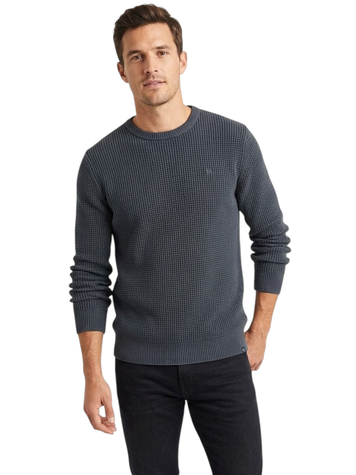Image for Men's Ribbed Top,Navy Blue 