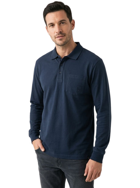 Image for Men's Plain Polo Top,Navy Blue