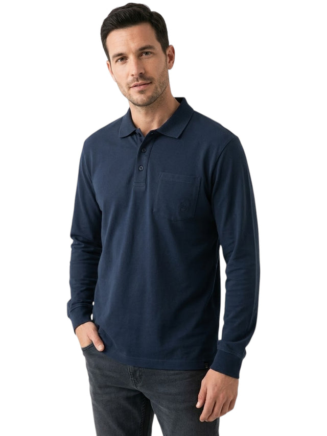 Image for Men's Plain Polo Top,Navy Blue