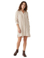Image for Women's Plaid Dress,Beige