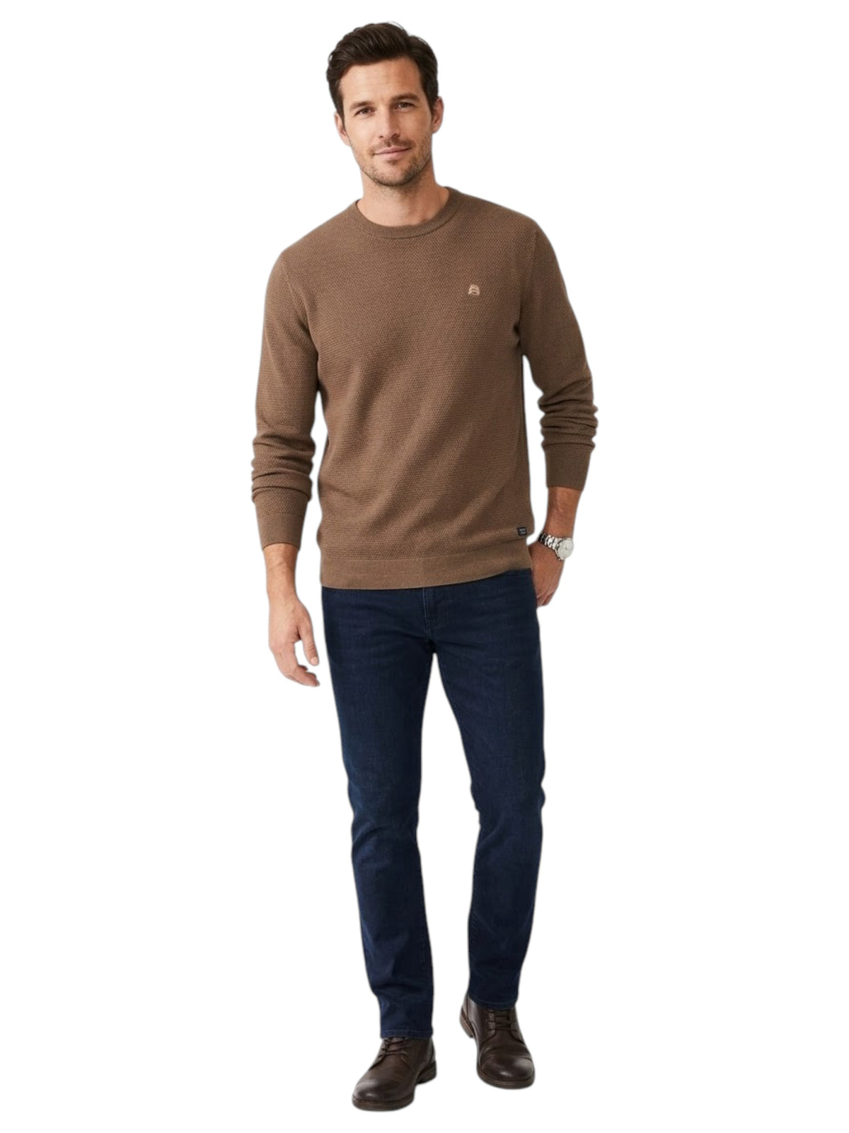 Image for Men's Ribbed Top,Brown