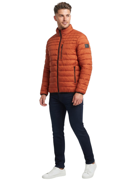 Image for Men's Quilted Jacket,Brick