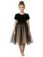 Image for Kids Girl Glittery Tulle Dress,Black