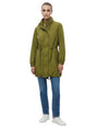 Image for Women's Plain Trench Coat,Olive Green