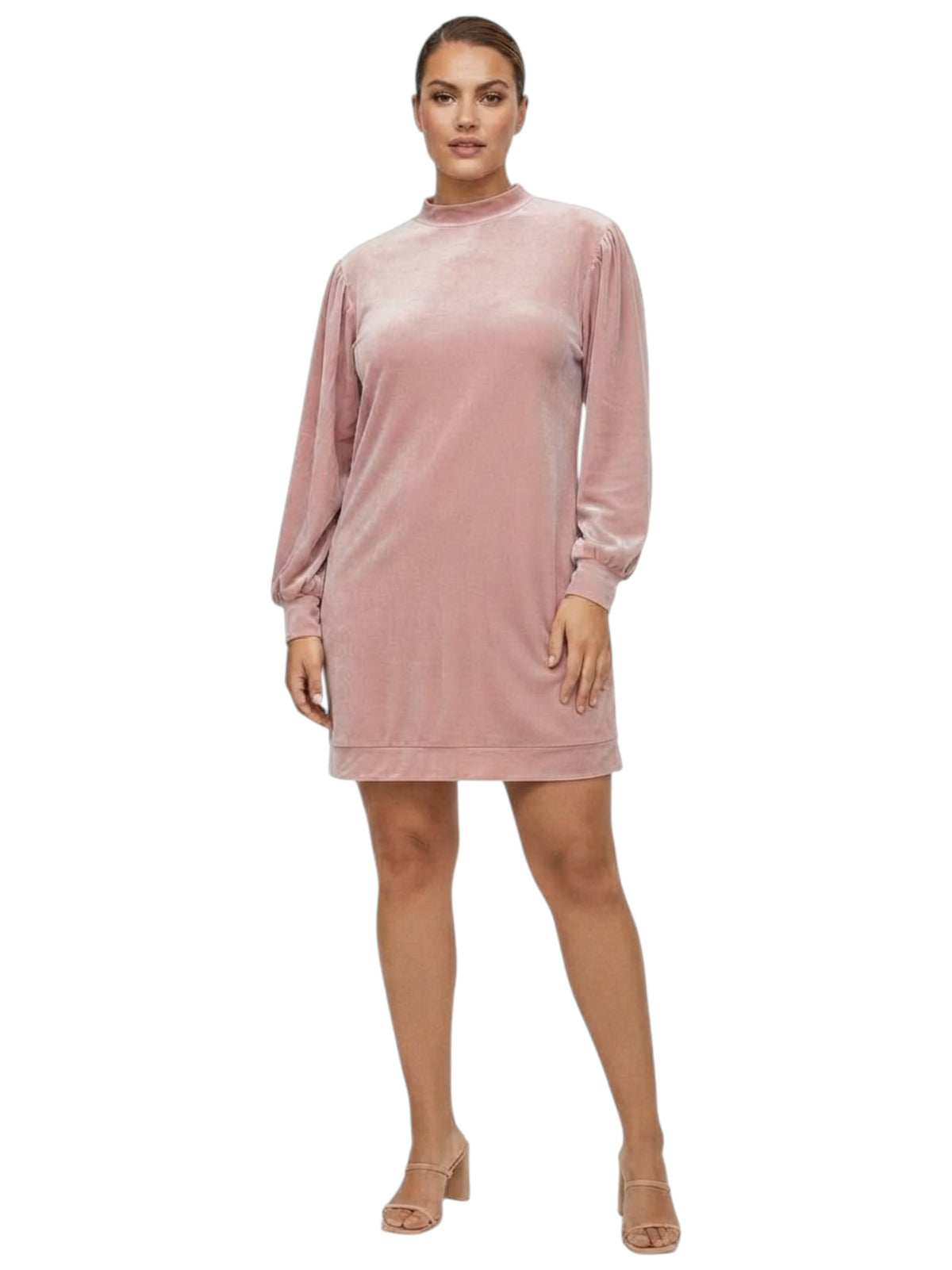 Image for Women's Plain Velour Dress,Pink