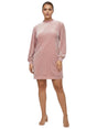 Image for Women's Plain Velour Dress,Pink