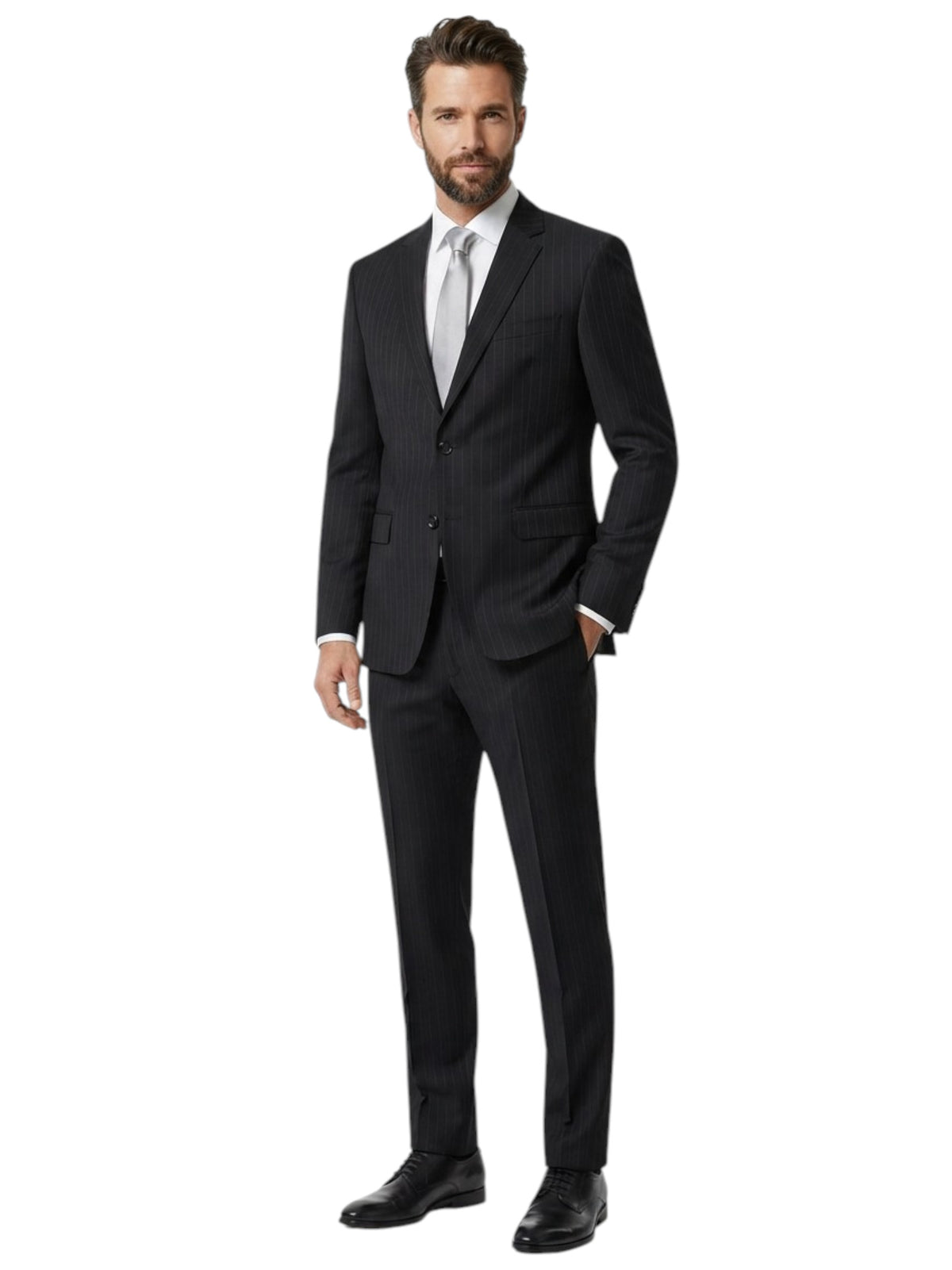 Image for Men's Striped Blazer,Black