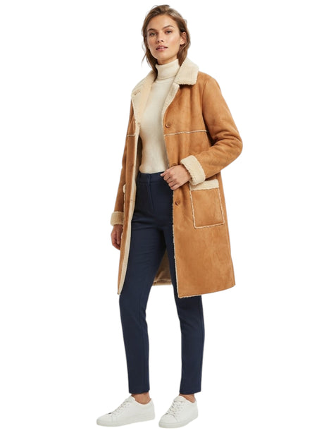 Image for Women's Textured Jacket,Light Brown