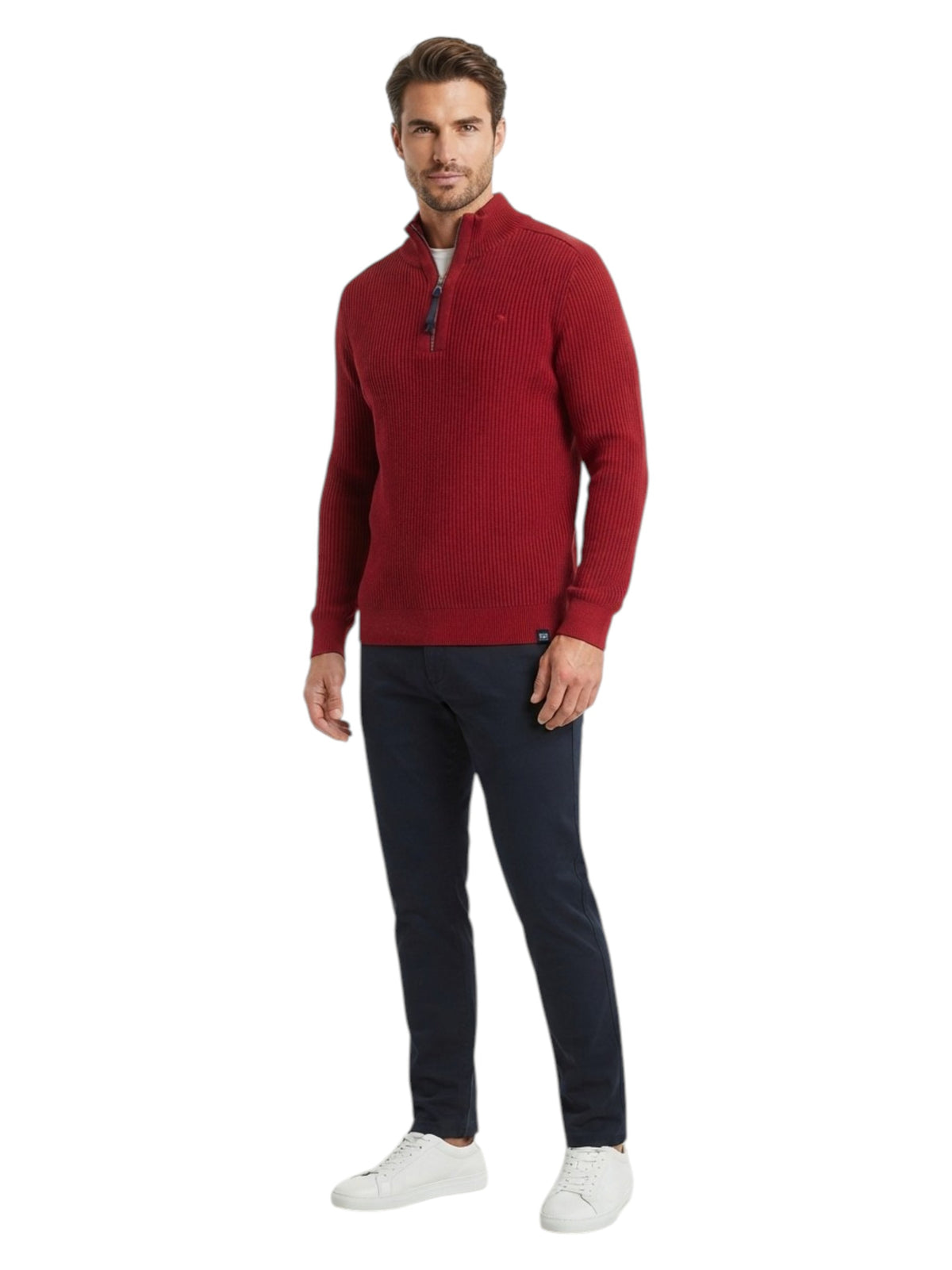 Image for Men's Ribbed Top,Burgundy