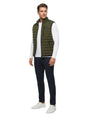 Image for Men's Plain Puffer Gilet,Olive Green
