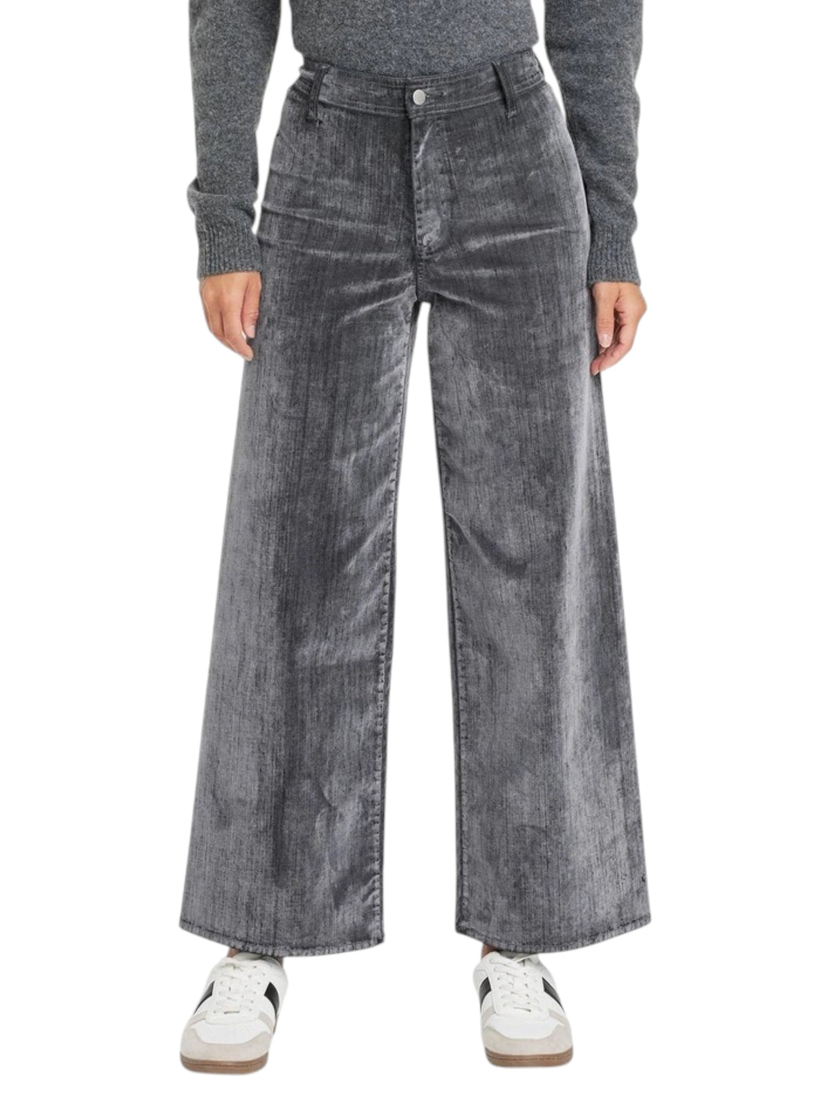 Image for Women's Plain Velour Pants,Grey