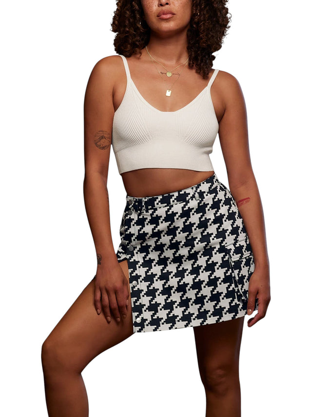 Image for Women's Ribbed Crop Top,Off White