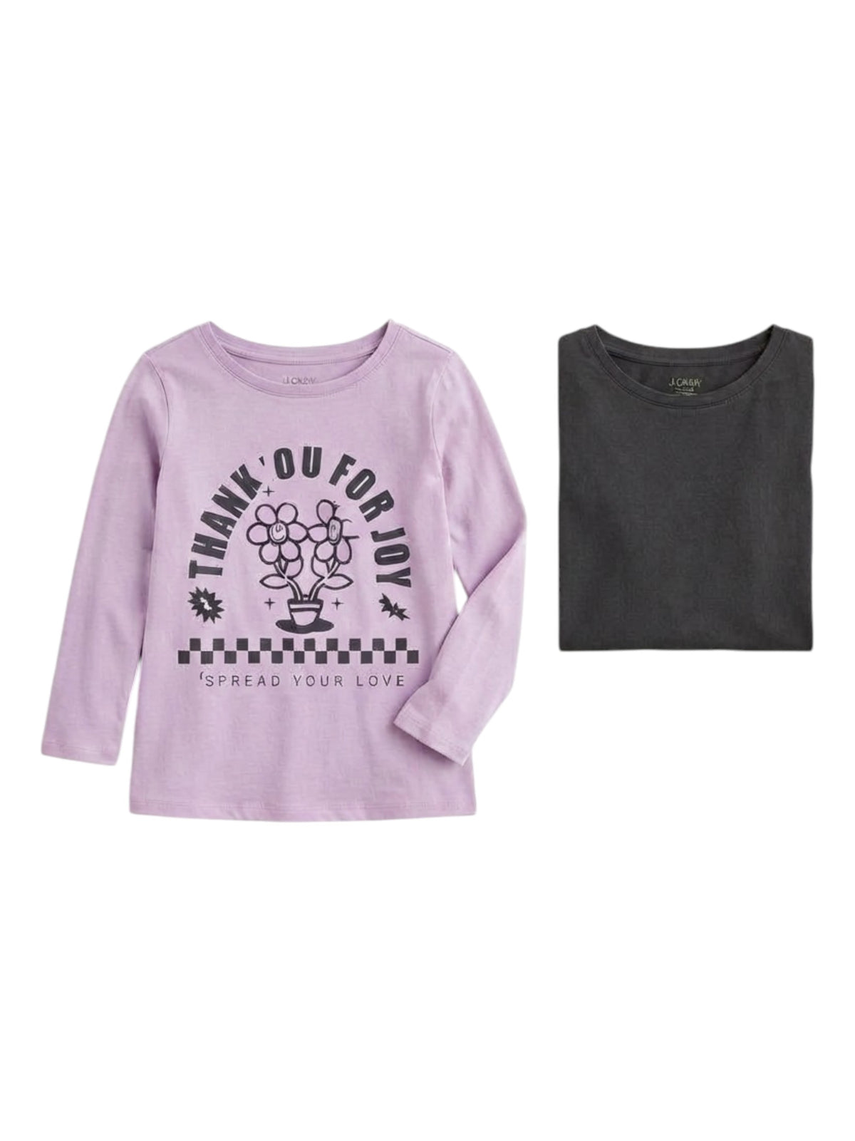 Image for Kids Girl Printed Top 2 Pcs,Purple/Grey