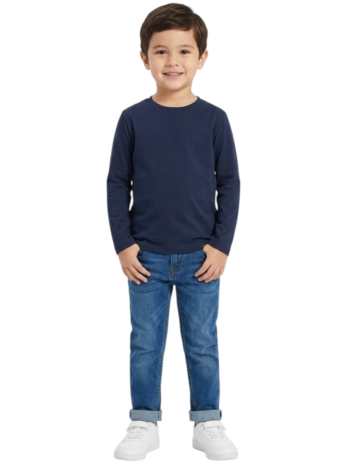 Image for Kids Boy Plain Top,Navy Blue