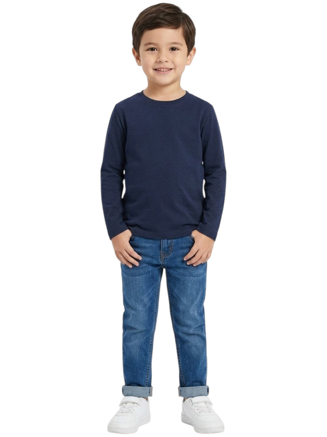 Image for Kids Boy Plain Top,Navy Blue