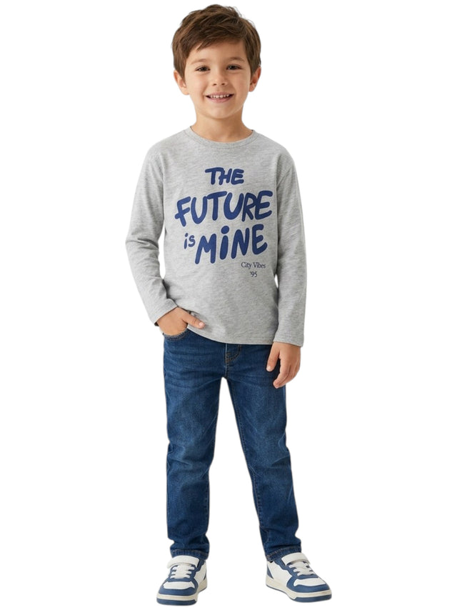 Image for Kids Boy Printed Top,Grey