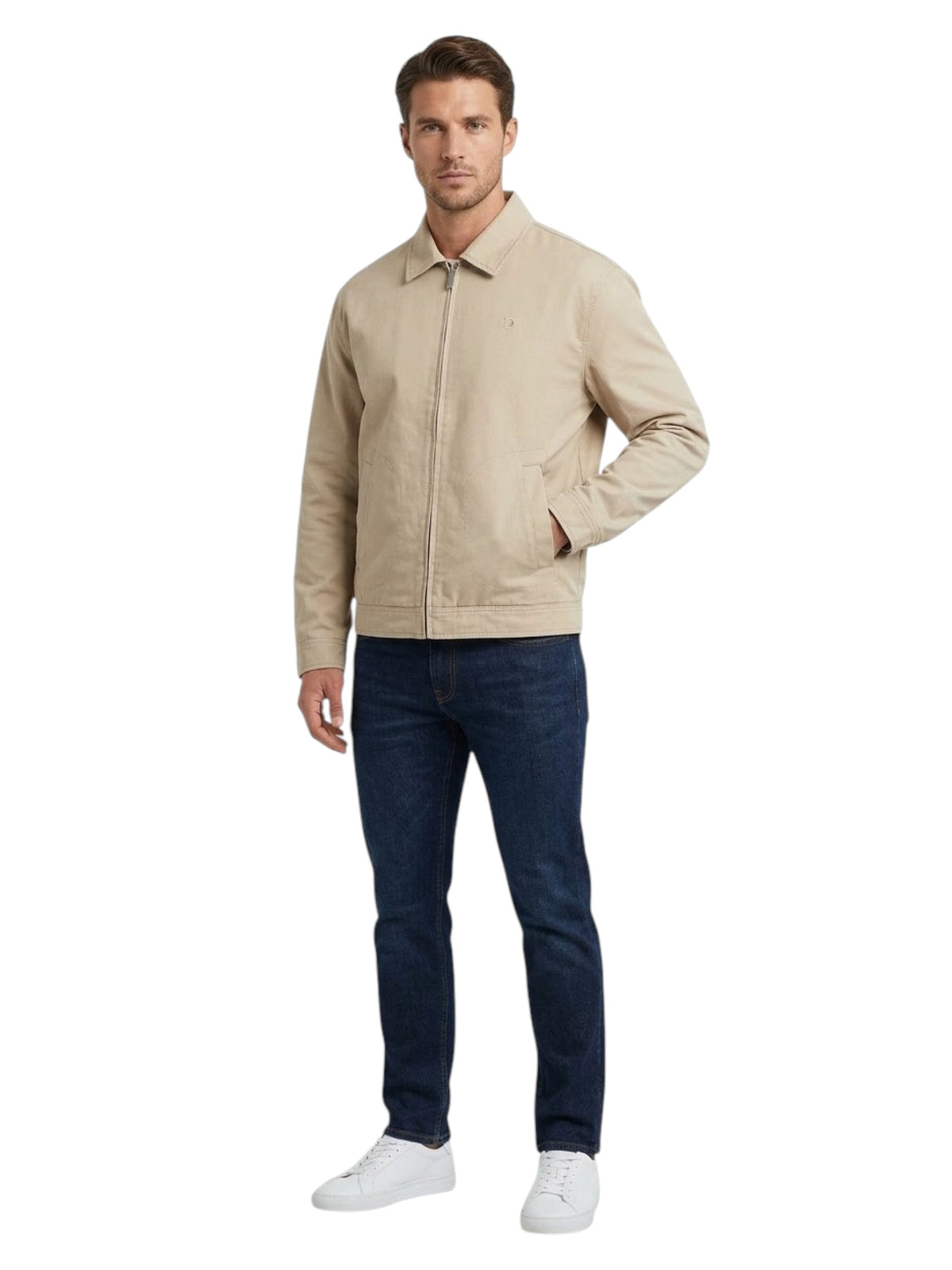 Image for Men's Plain Jacket,Beige