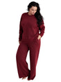 Image for Women's Ribbed 2 Pcs Set,Burgundy