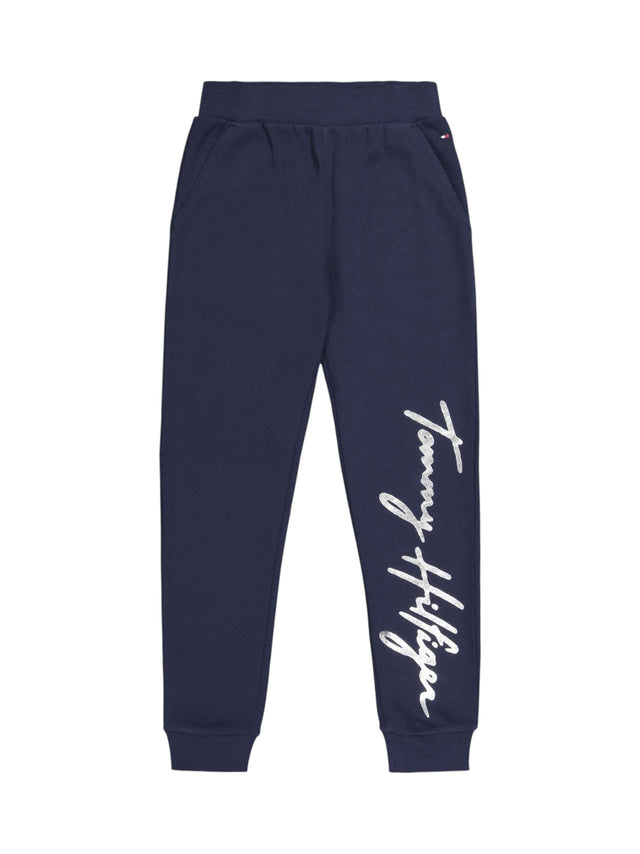 Image for Kids Girl Brand Logo Printed Pants,Navy Blue