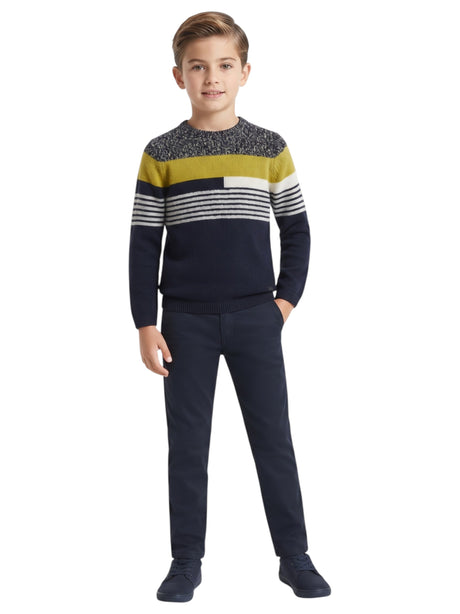 Image for Kids Boy Striped Sweater,Navy/Green