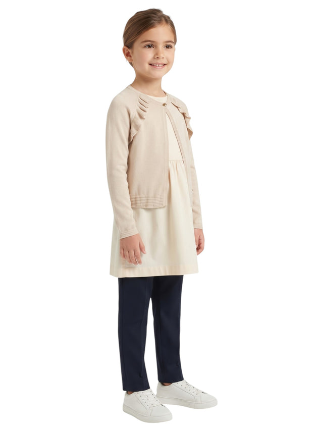 Image for Kids Girl Plain Cradigan,Beige