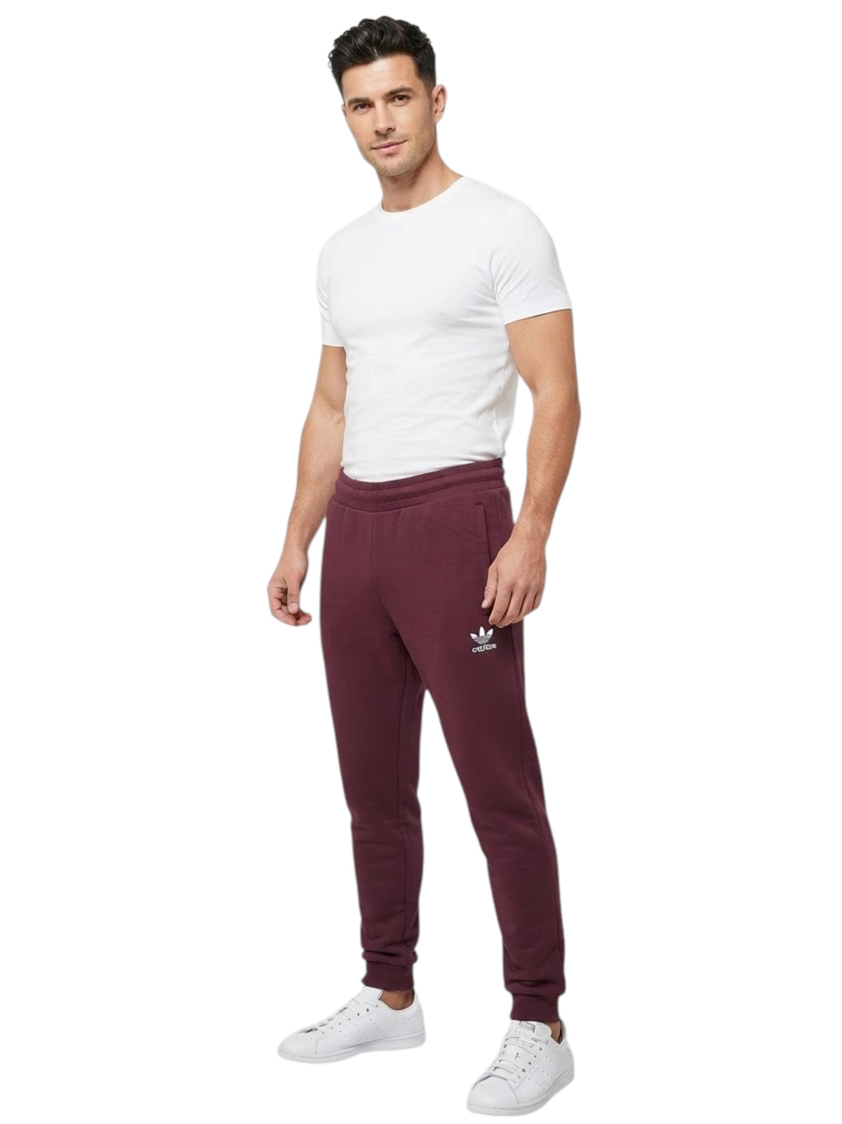 Image for Men's Sport Brand Logo Printed SweatPants,Burgundy