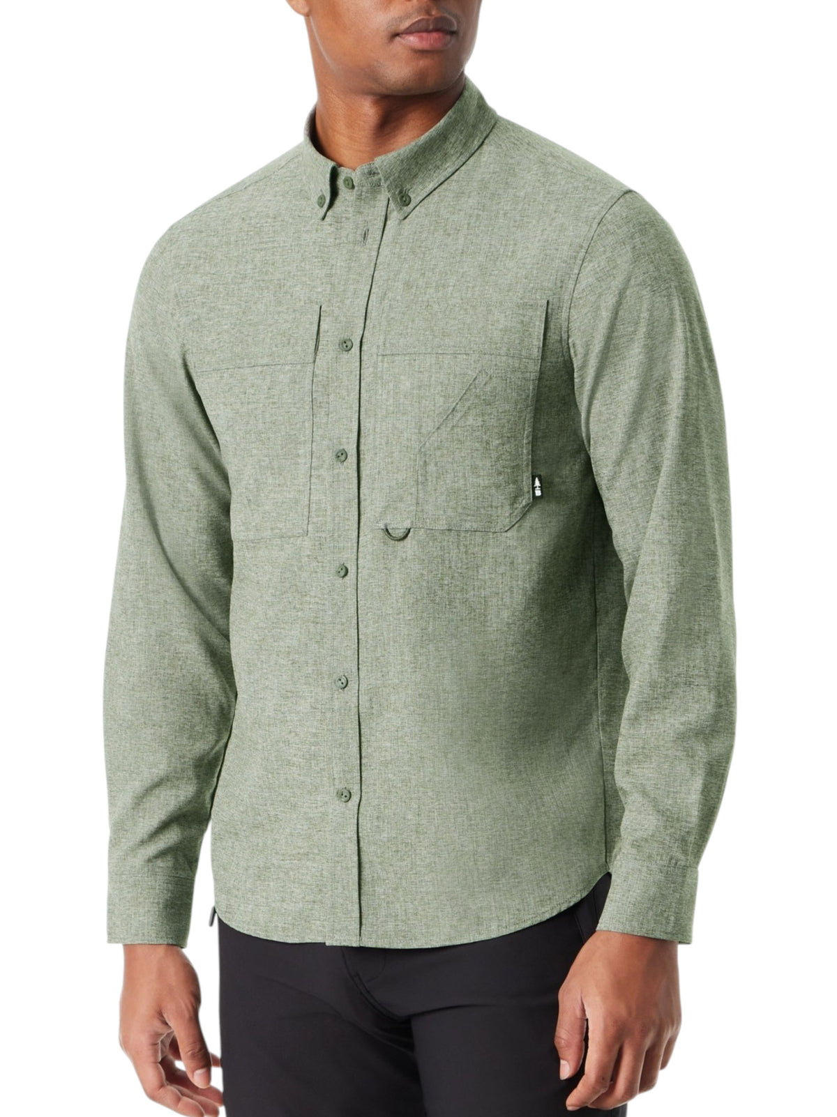 Image for Men's Plain Dress Shirt,Light Olive